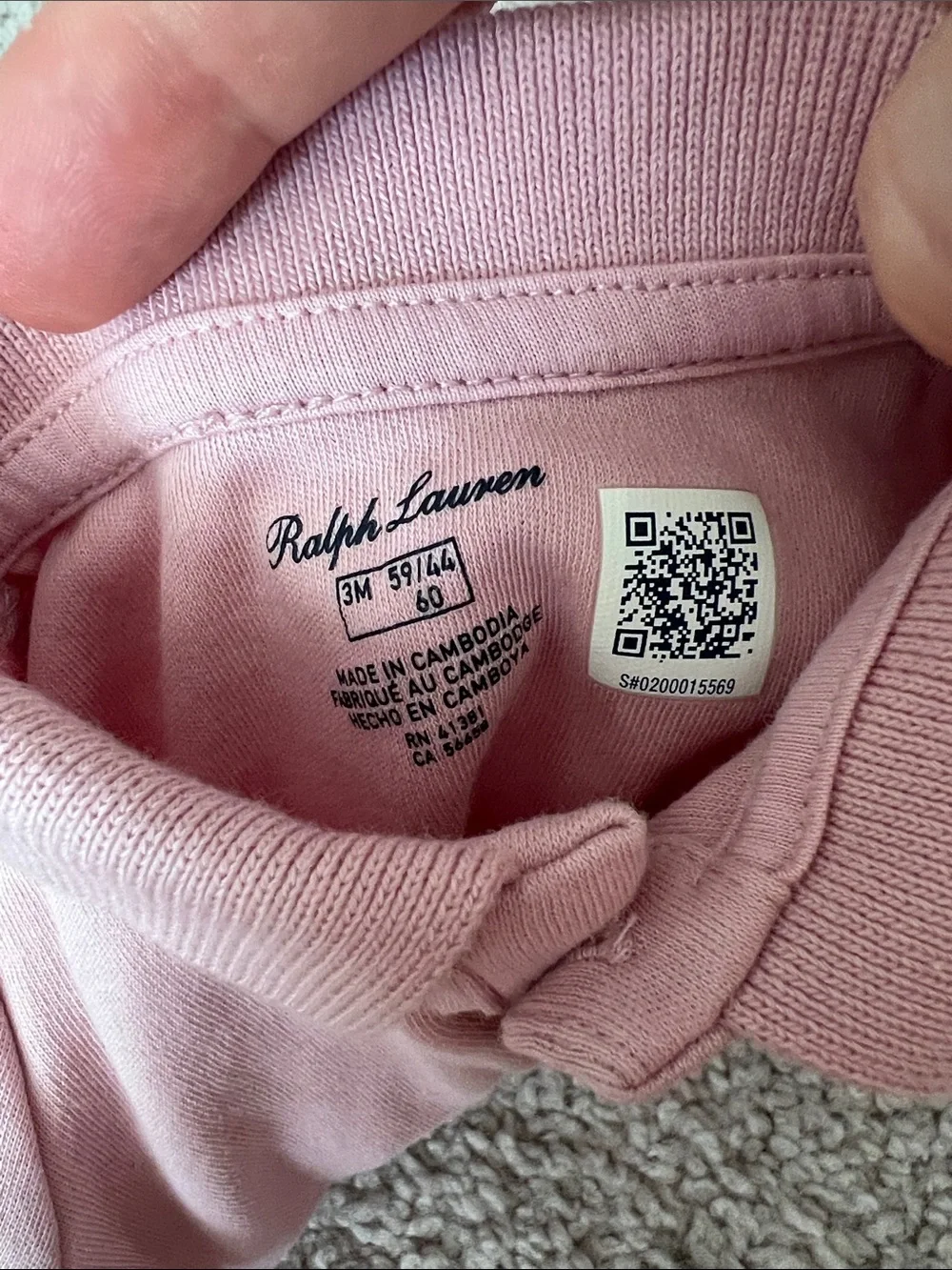 Ralph Lauren Baby Pink Polo Dress with Ruffle Hem and Bloomer